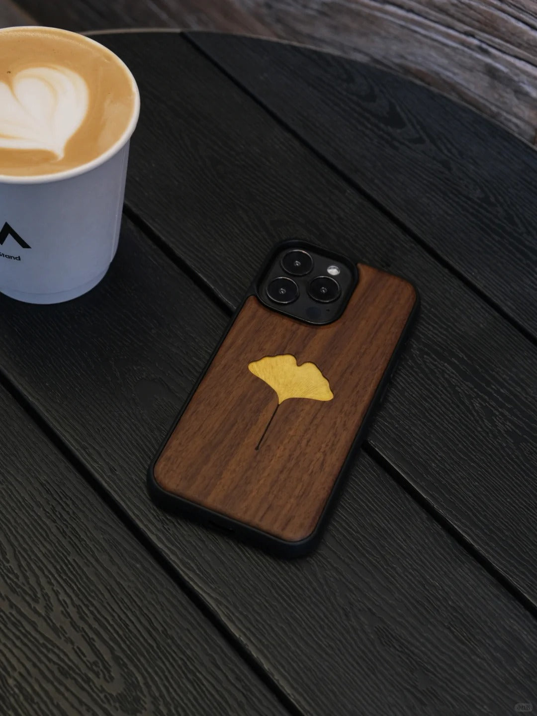 Real specimen Ginkgo Leaf Phone Case-Handmade